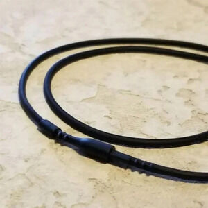Black Silicone Rubber 16" Long Snap Necklace Cord